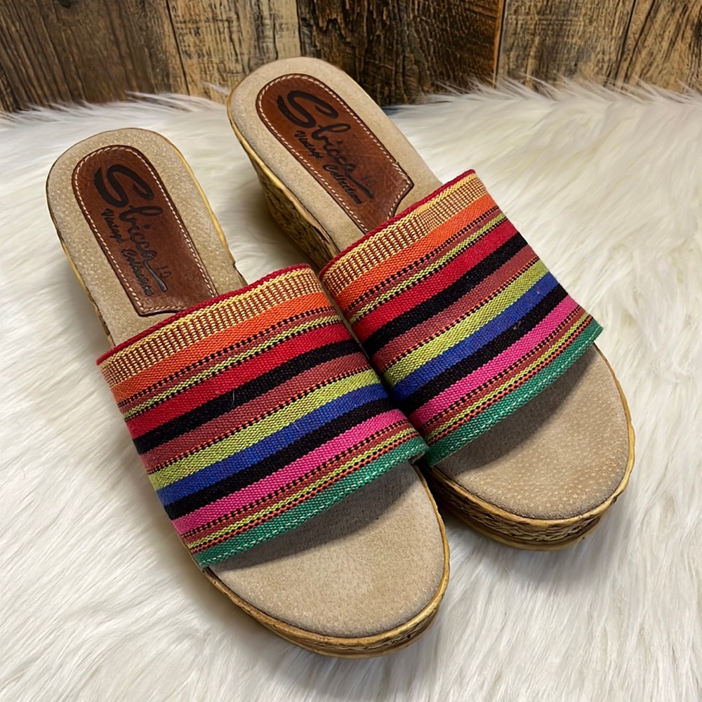 Sbicca shoes Sbicca Puerto Bungalow Multicolor platform wedges size 10